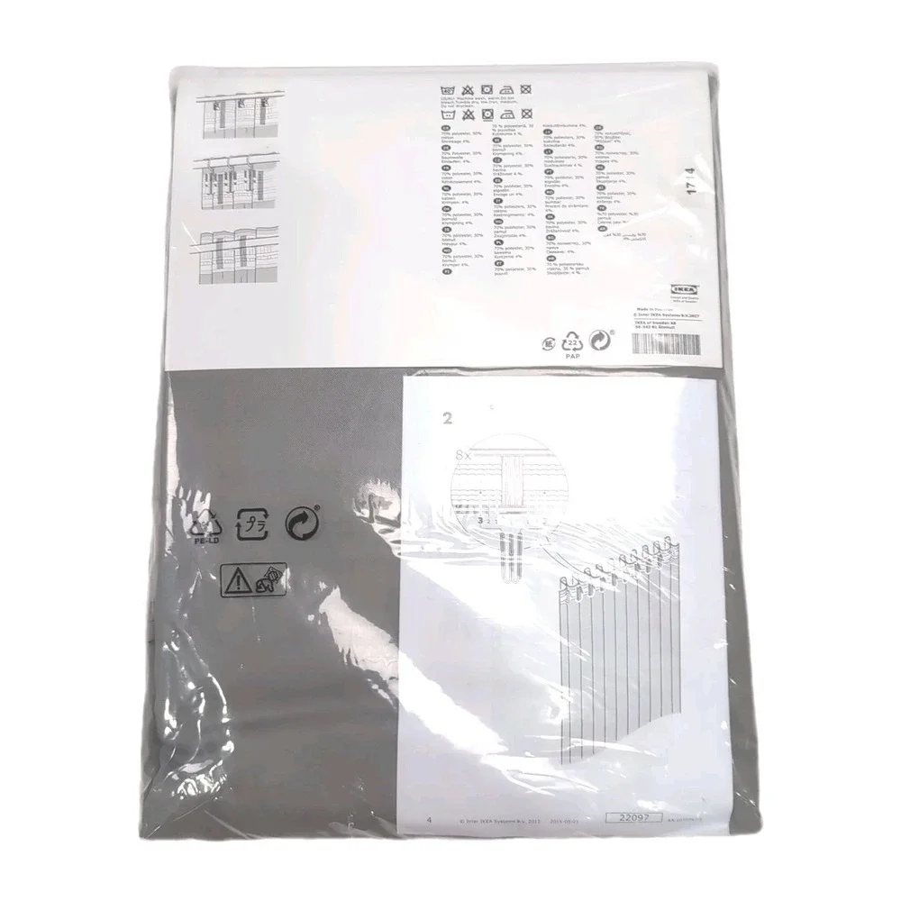 IKEA VIVAN Curtains Drapes 1 Pair Gray 2 Panels‎ 57